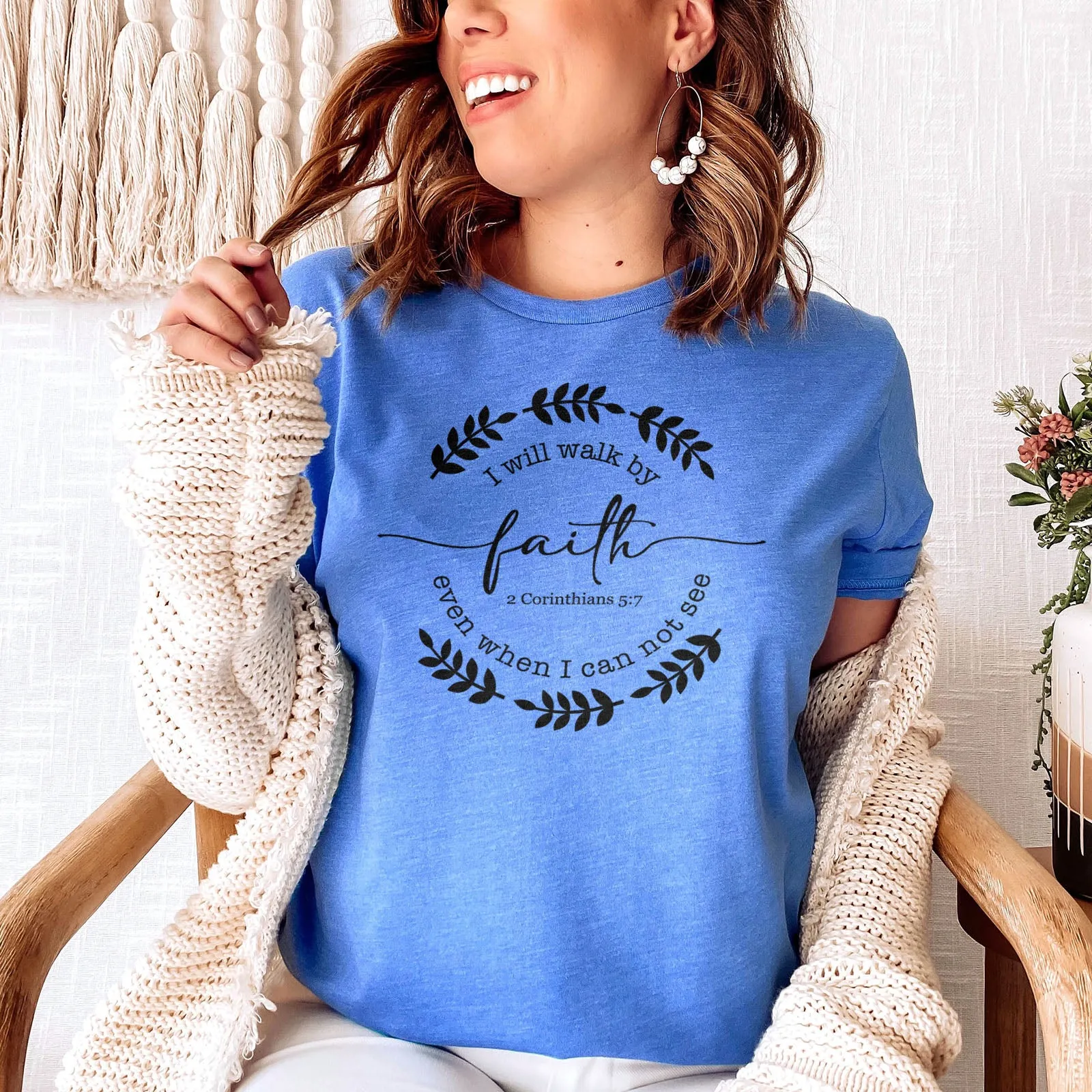 I Will Walk By Faith Tee sold by Faithful and Co. product image thumbnail 2