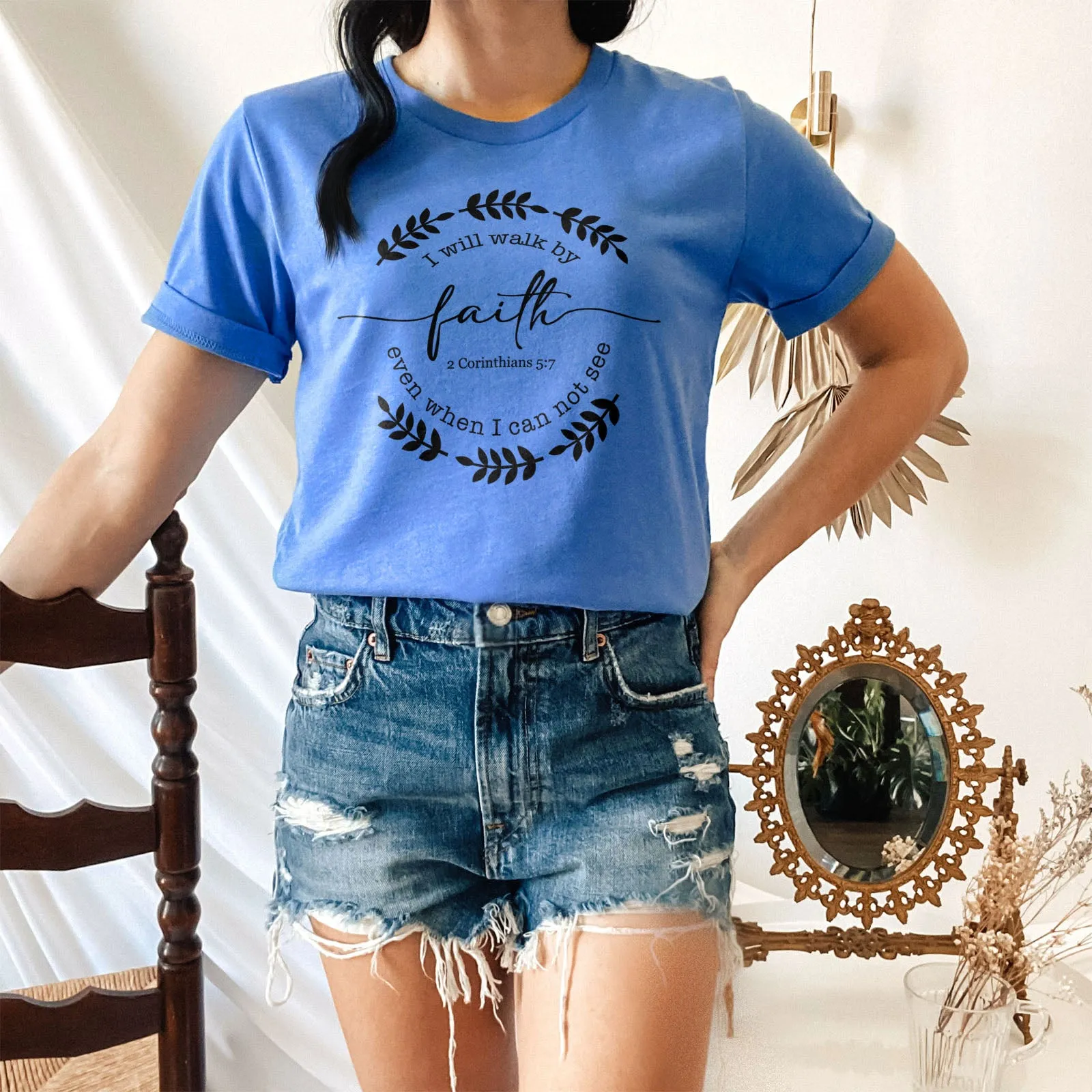 I Will Walk By Faith Tee sold by Faithful and Co. product image thumbnail 3