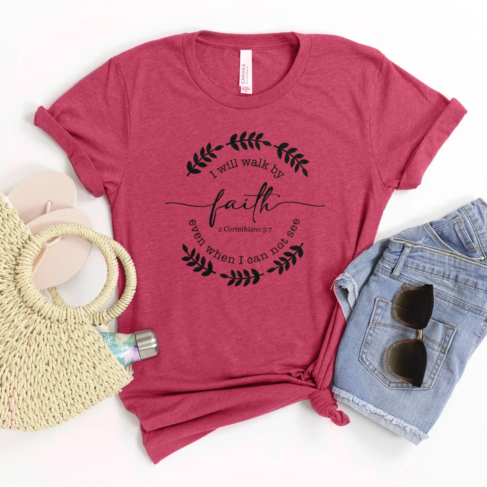 I Will Walk By Faith Tee sold by Faithful and Co. product image thumbnail 5