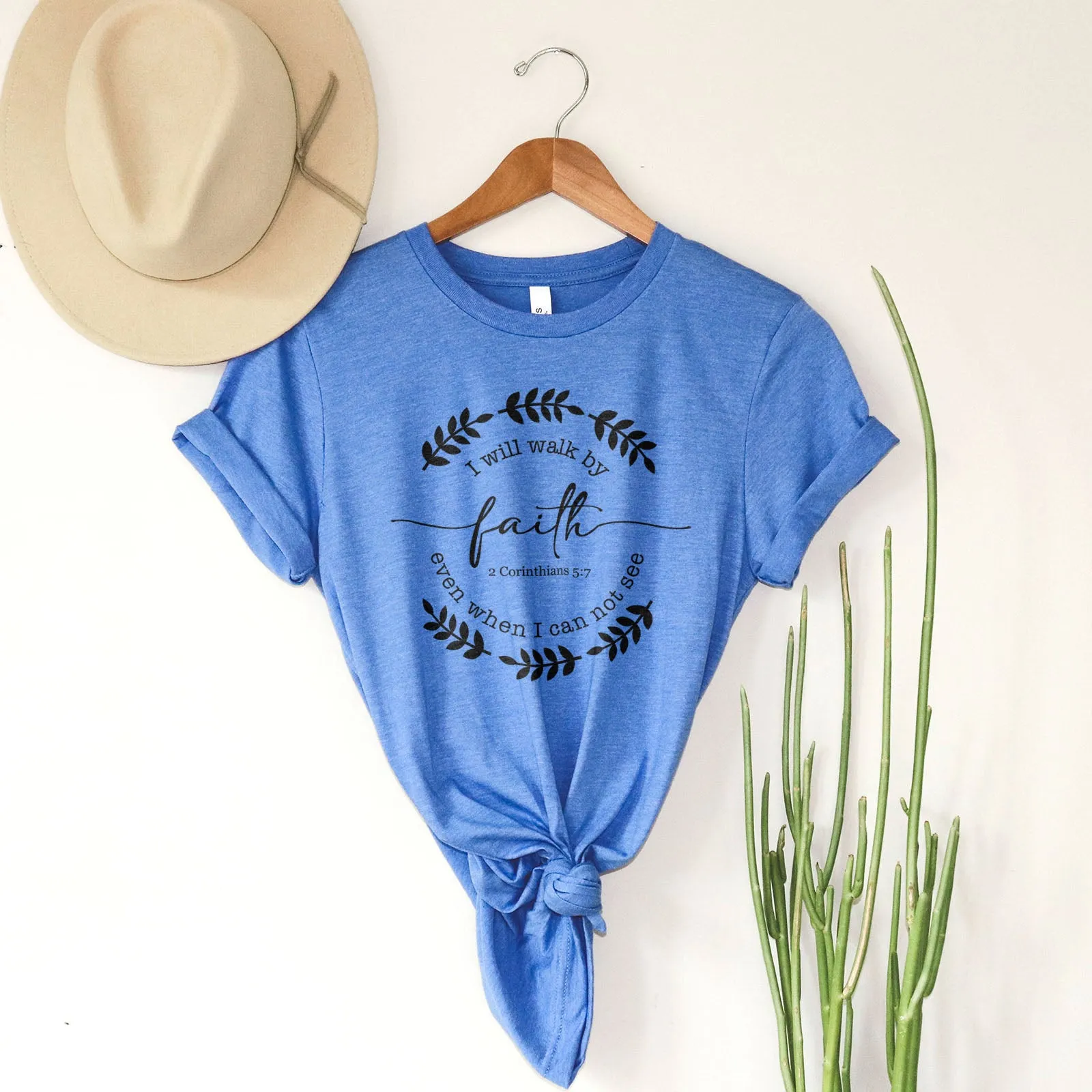 I Will Walk By Faith Tee sold by Faithful and Co. product image thumbnail 4
