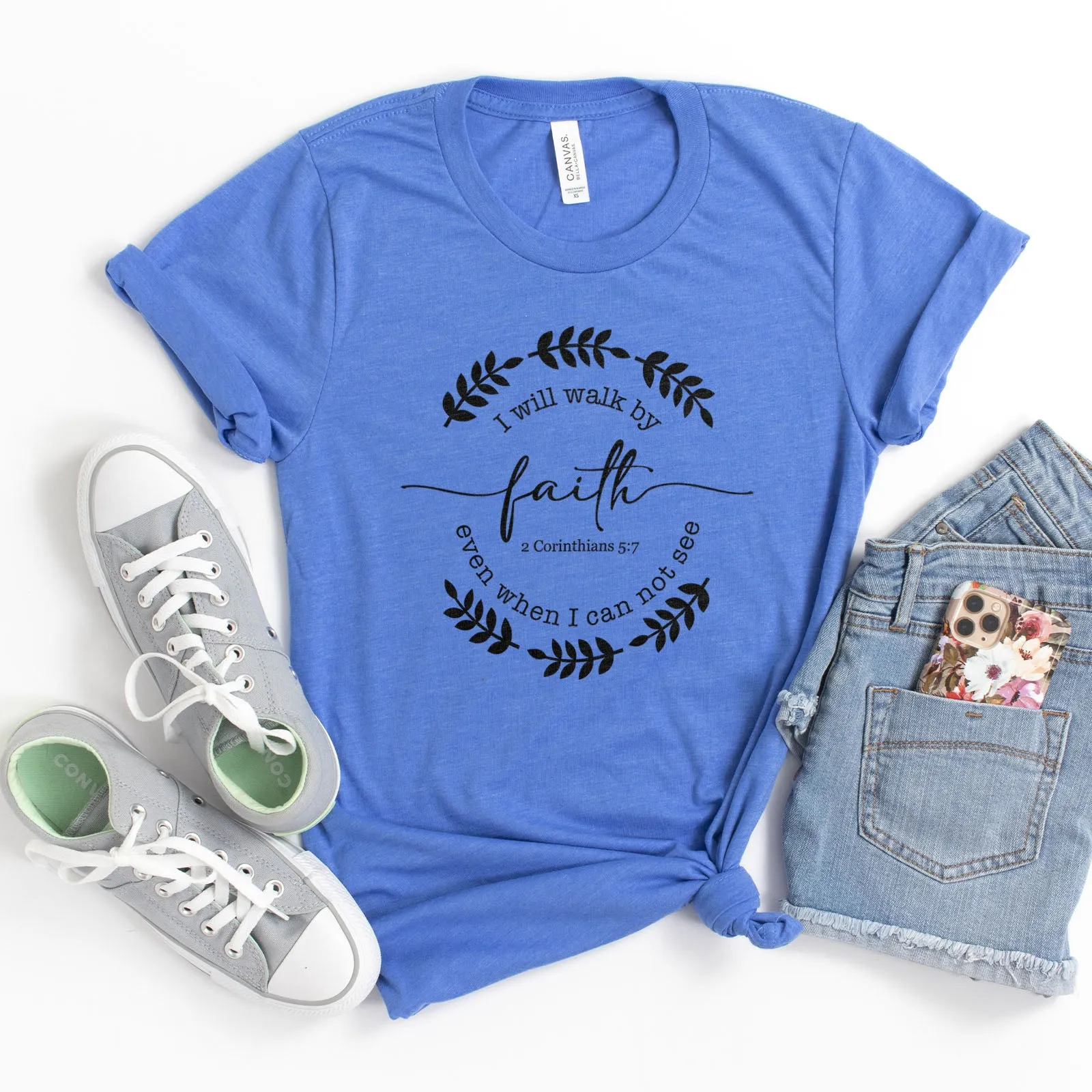 I Will Walk By Faith Tee sold by Faithful and Co.
