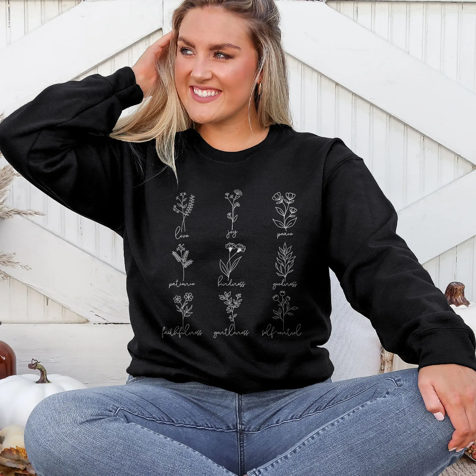 Fruits Of The Spirit Sweatshirt sold by Faithful and Co. product image thumbnail 3