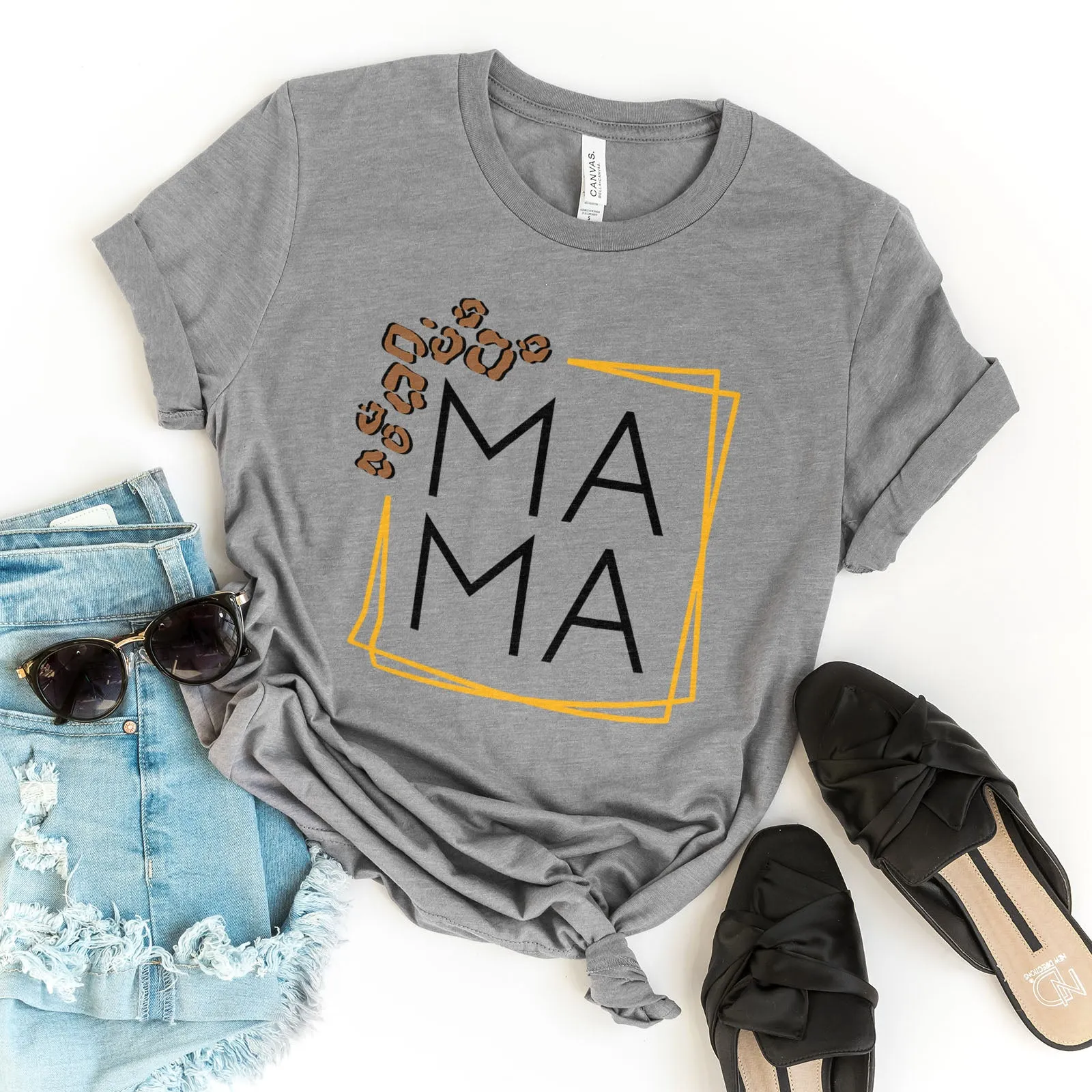 Leopard Mama Tee sold by Faithful and Co.