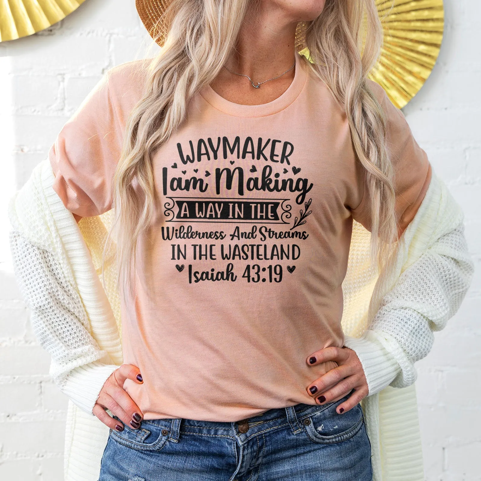 Waymaker: I Am Making A Way Tee sold by Faithful and Co. product image thumbnail 3