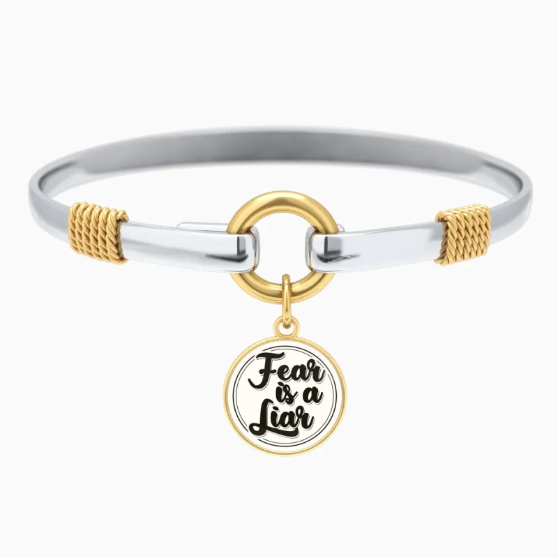 Fear Is A Liar - Two-Tone Bracelet sold by Faithful and Co.