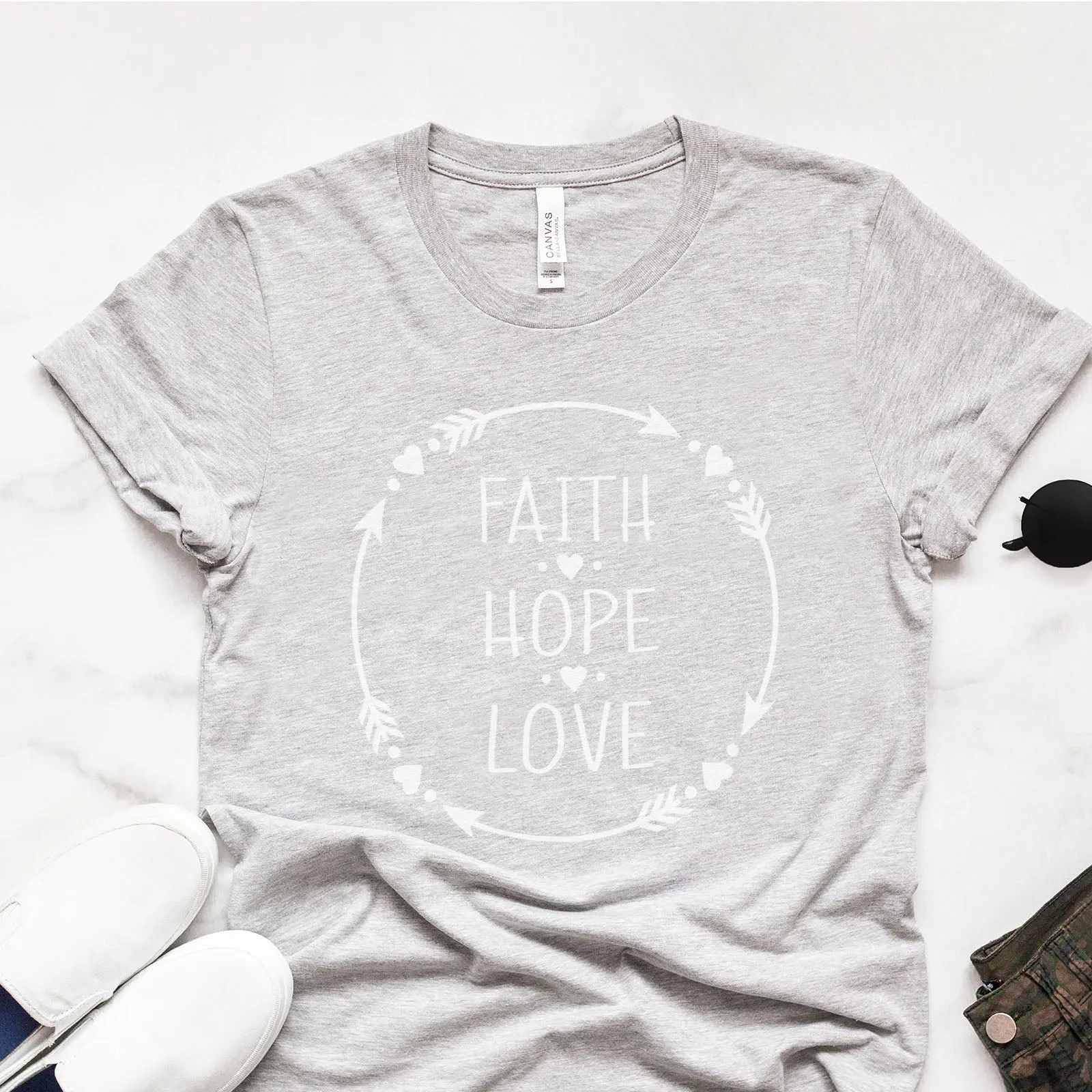 Faith Hope Love Tee sold by Faithful and Co. product image thumbnail 3