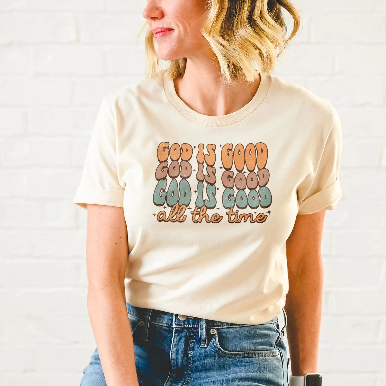 God Is Good All The Time Fall Tee sold by Faithful and Co. product image thumbnail 3