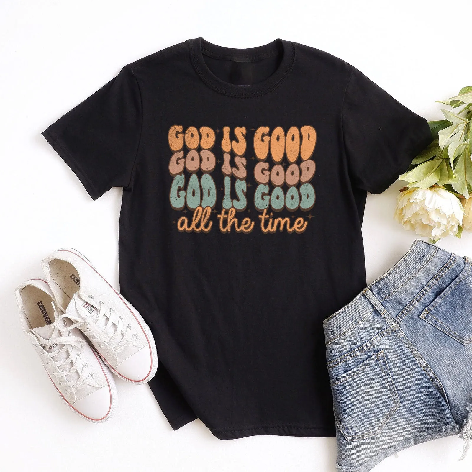 God Is Good All The Time Fall Tee sold by Faithful and Co. product image thumbnail 5