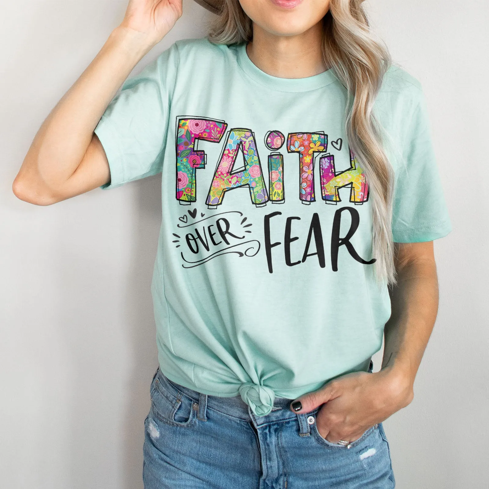 Faith Over Fear Tee sold by Faithful and Co. product image thumbnail 2
