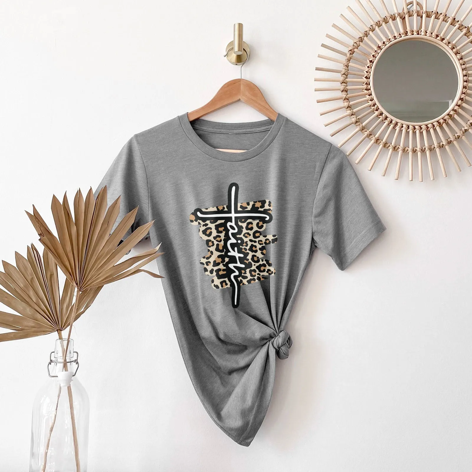 Faith Cross Leopard Tee sold by Faithful and Co. product image thumbnail 5