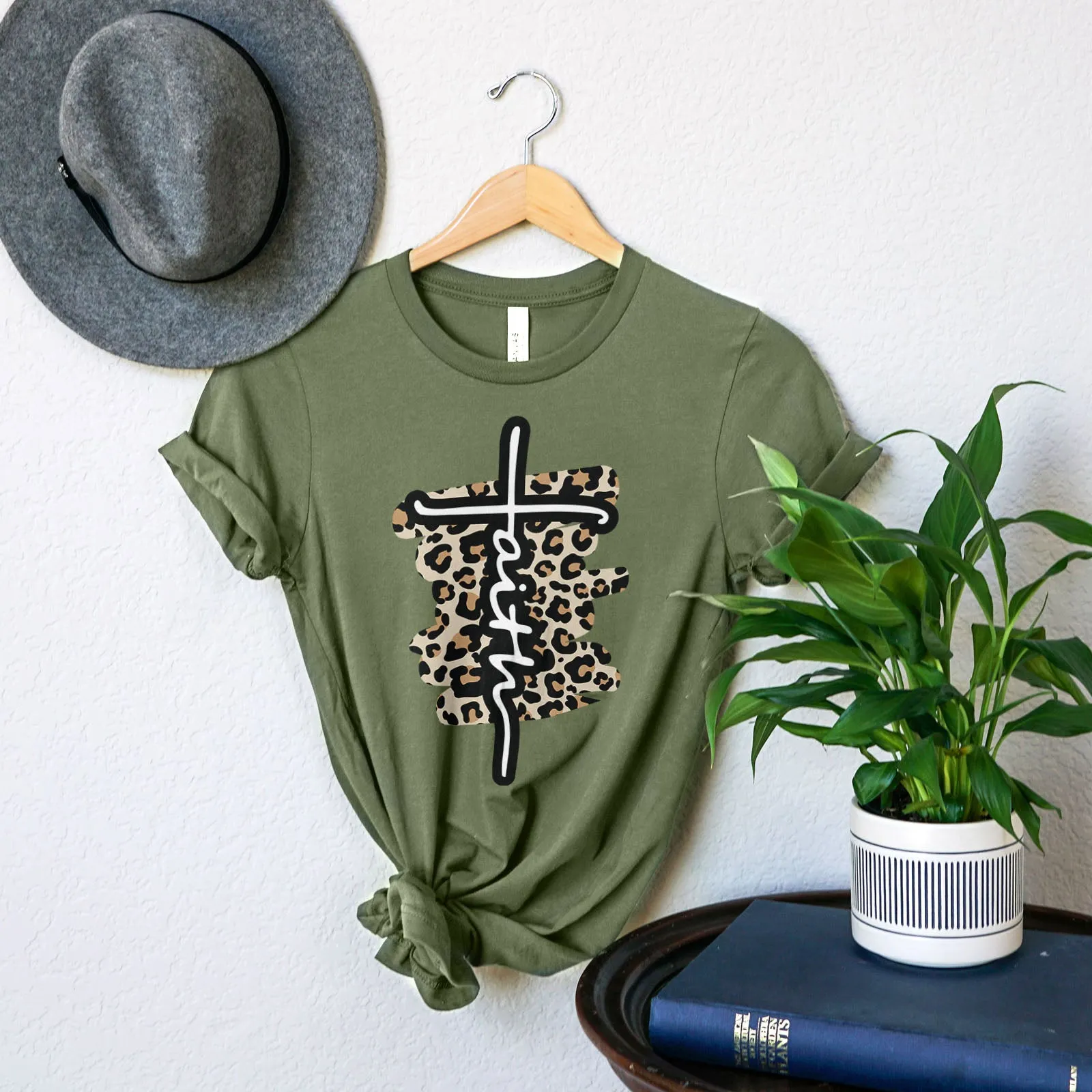 Faith Cross Leopard Tee sold by Faithful and Co. product image thumbnail 4