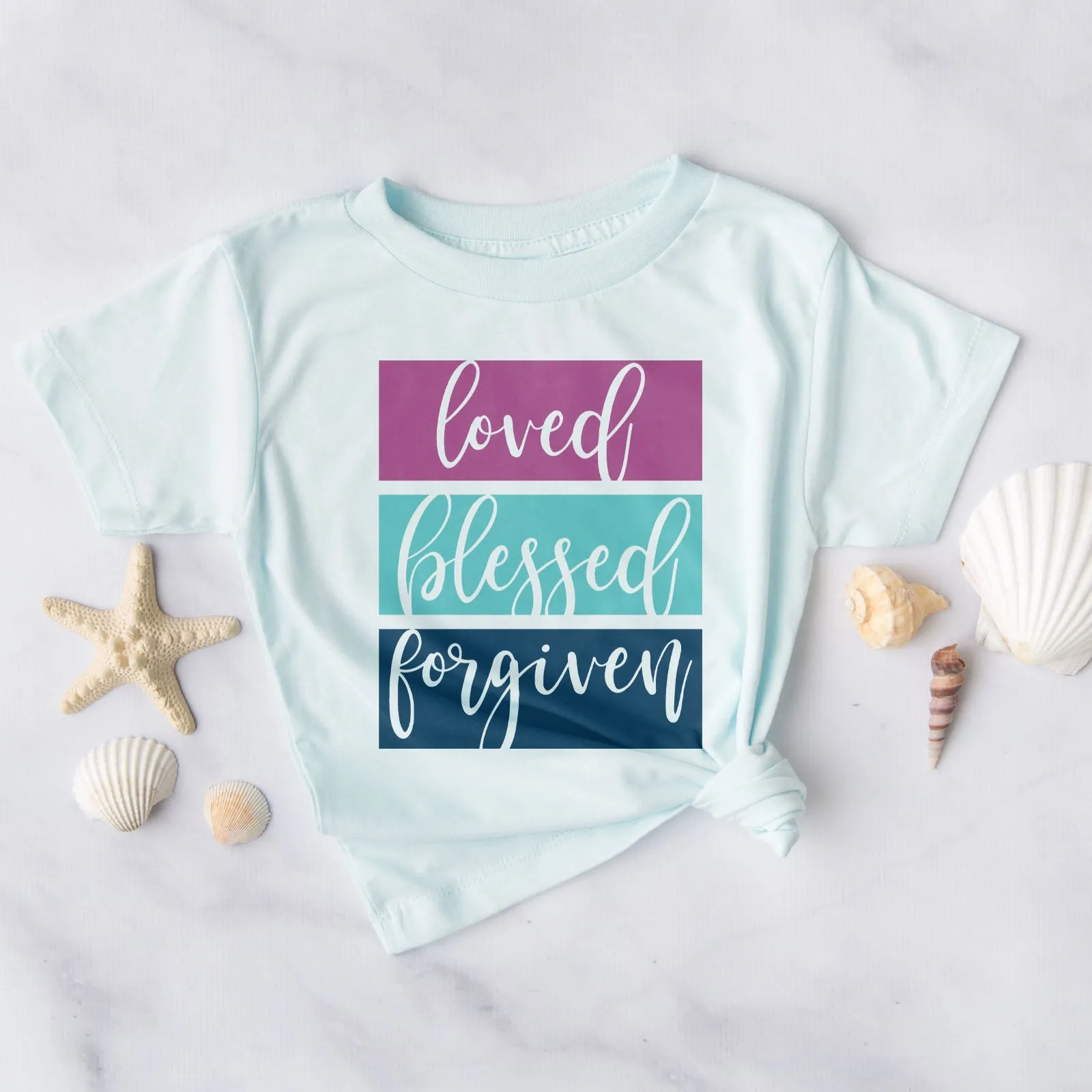 Loved Blessed Forgiven Tee sold by Faithful and Co. product image thumbnail 5