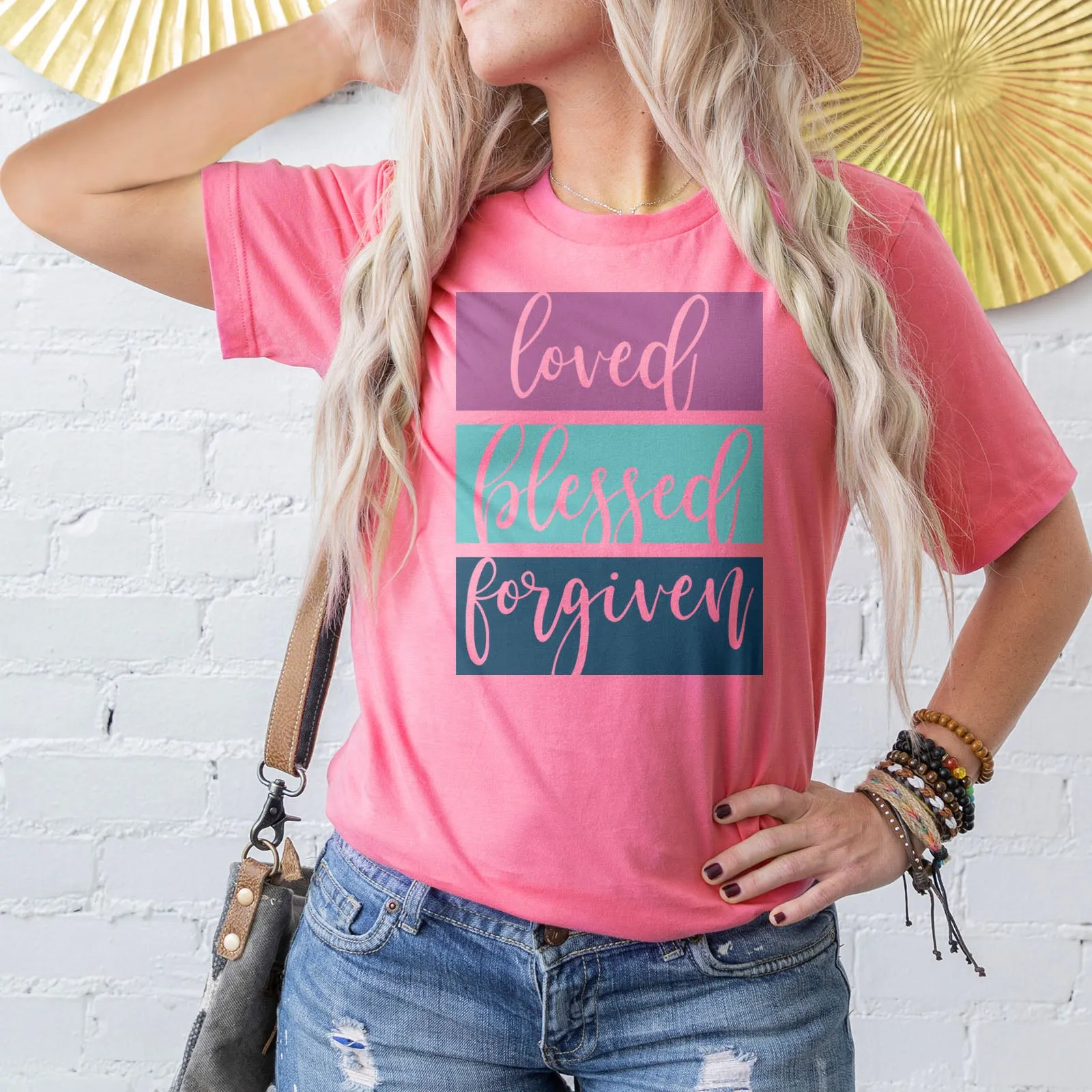 Loved Blessed Forgiven Tee sold by Faithful and Co. product image thumbnail 2