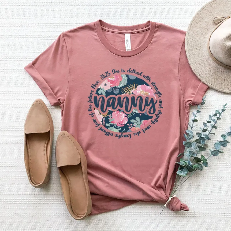 She Is Clothed With Strength - Nanny Tee sold by Faithful and Co.