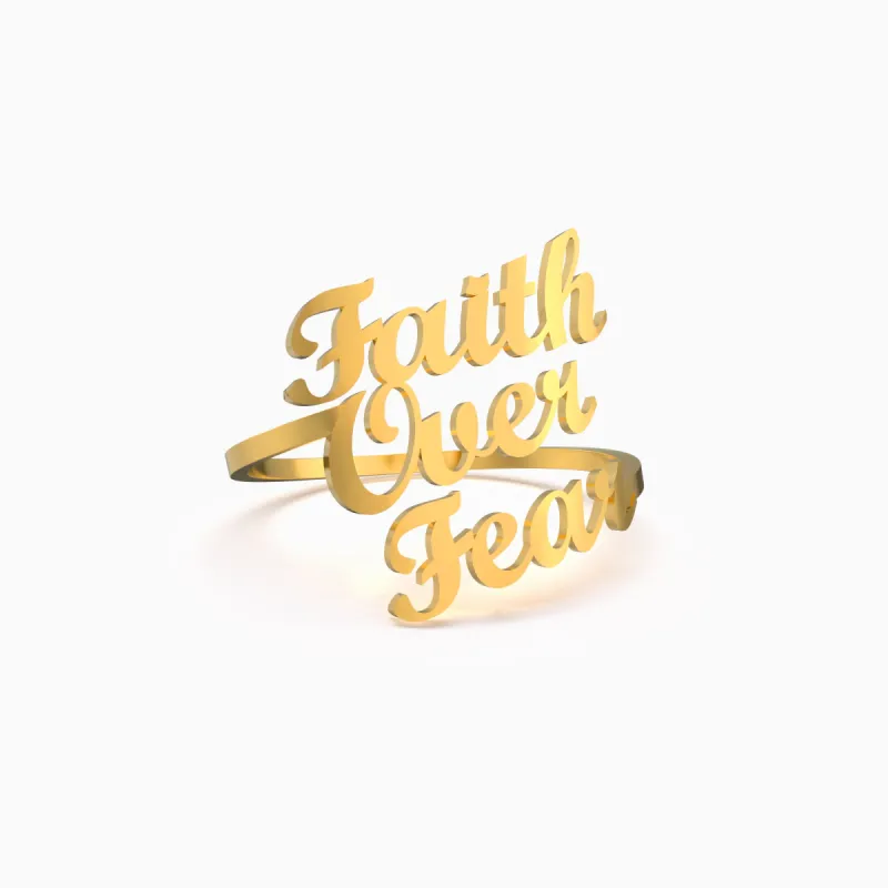 Triple Inspiration Ring • Personal Script Name Ring sold by Faithful and Co.