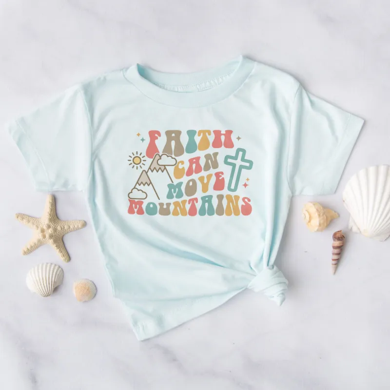 Faith Can Move Mountains Retro Tee sold by Faithful and Co.