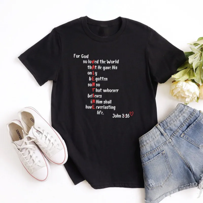 God is my Valentine John 3:16 Tee sold by Faithful and Co.