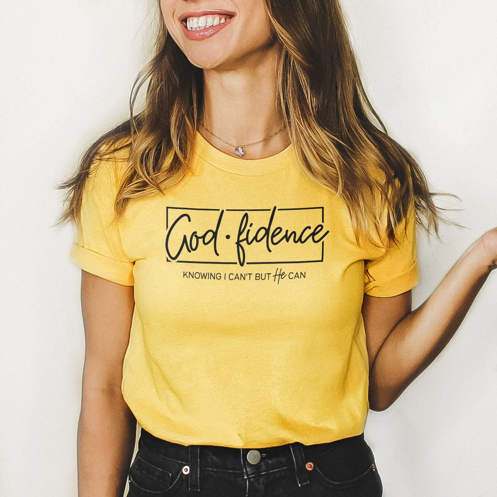 Godfidence Tee sold by Faithful and Co. product image thumbnail 3