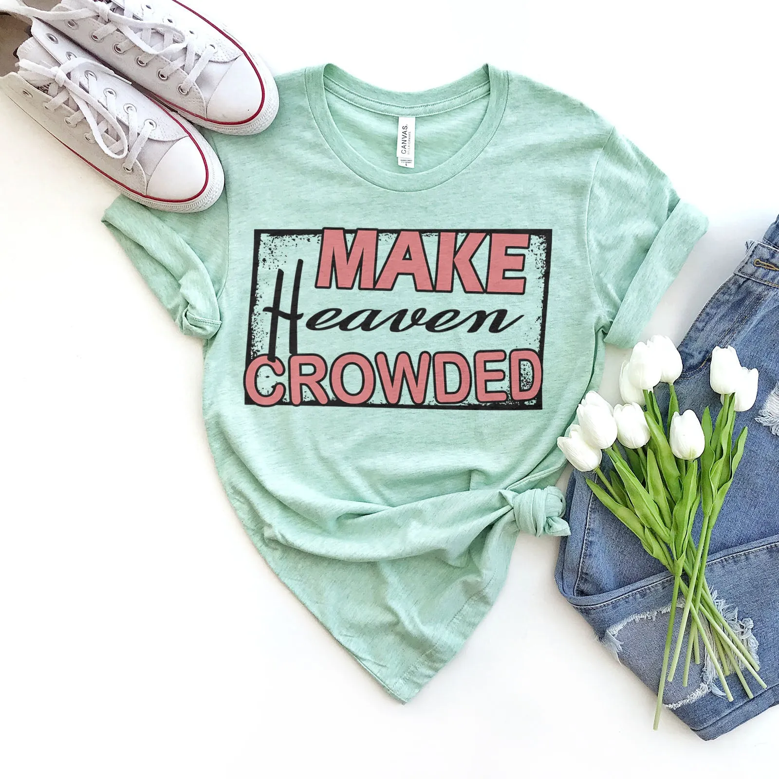 Make Heaven Crowded Tee sold by Faithful and Co.