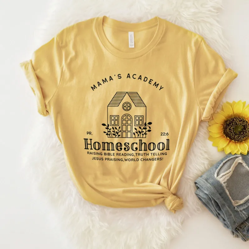 Mama's Homeschool Academy Tee made by Faithful and Co.