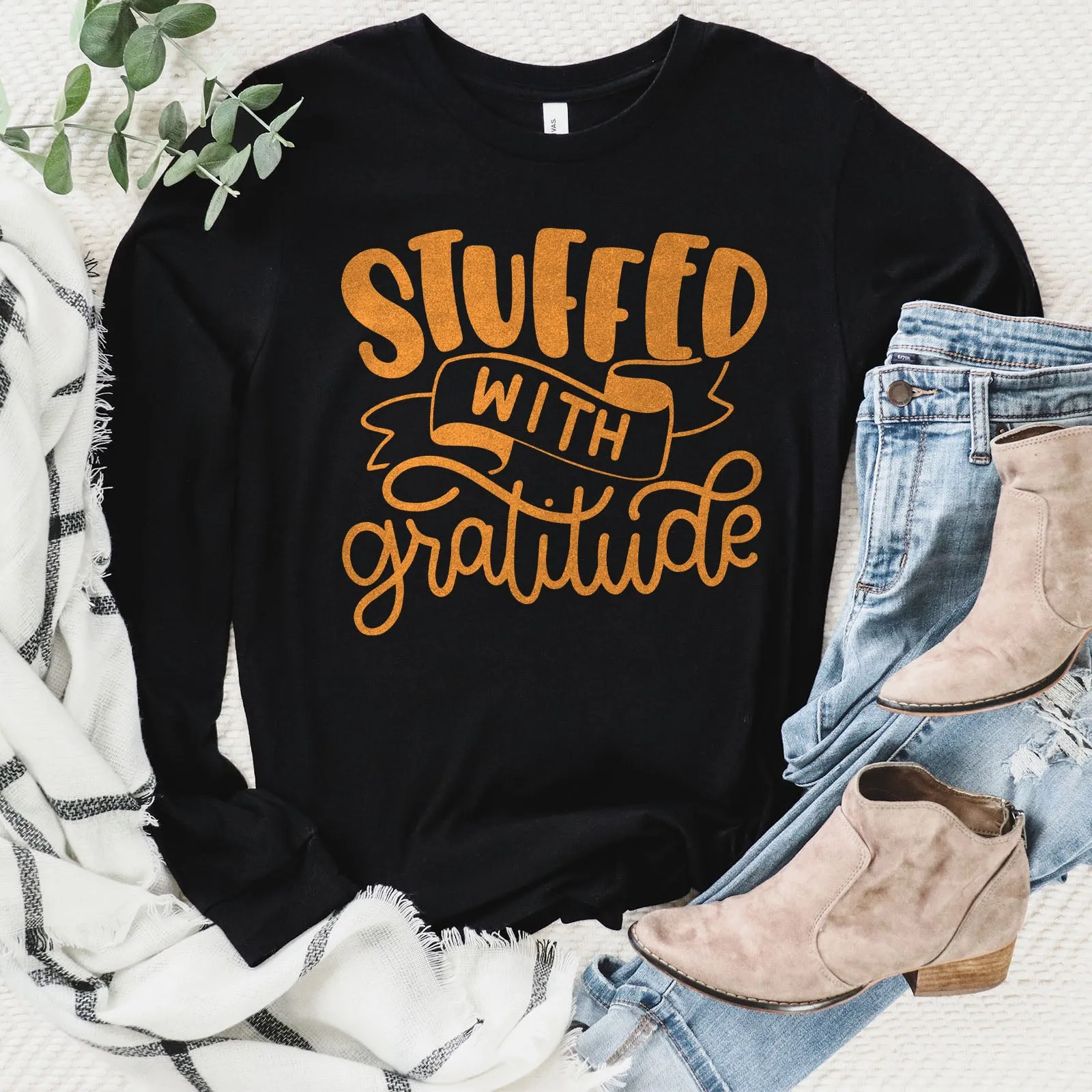 Stuffed With Gratitude Long Sleeve sold by Faithful and Co. product image thumbnail 5