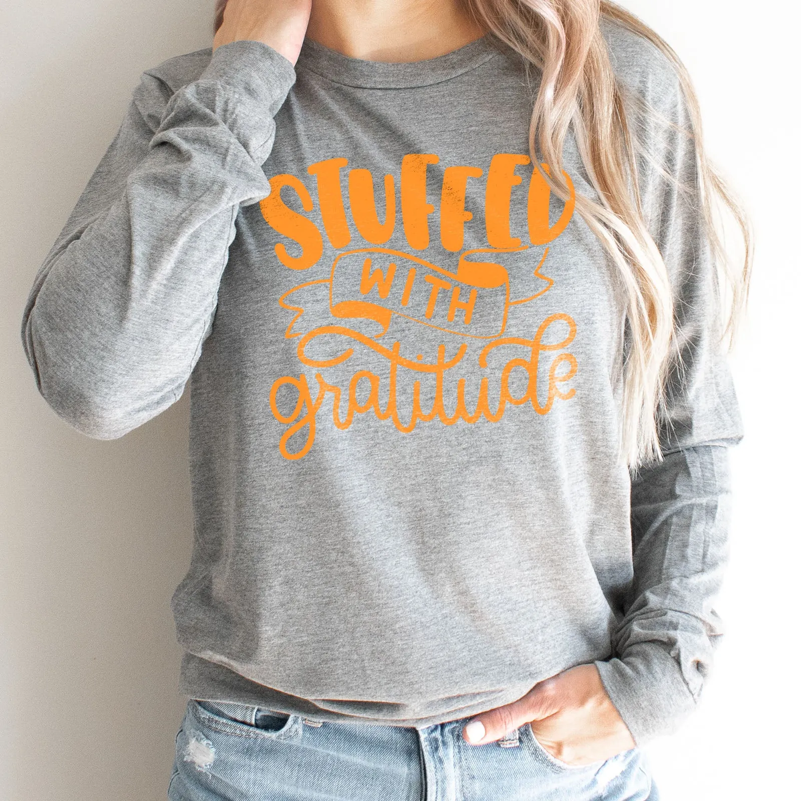 Stuffed With Gratitude Long Sleeve sold by Faithful and Co. product image thumbnail 2