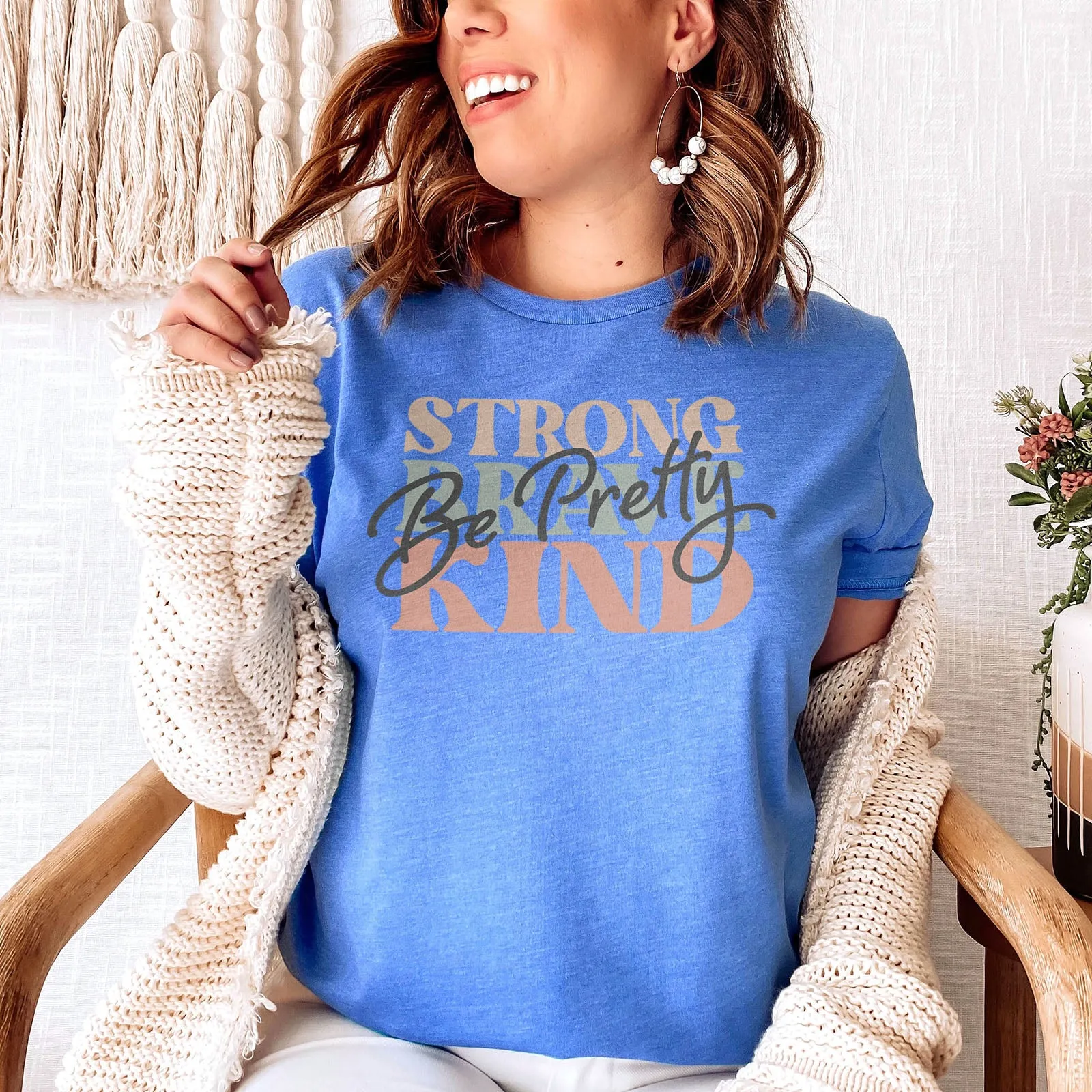 Be Pretty, Be Strong, Be Brave, Be Kind Tee sold by Faithful and Co. product image thumbnail 2