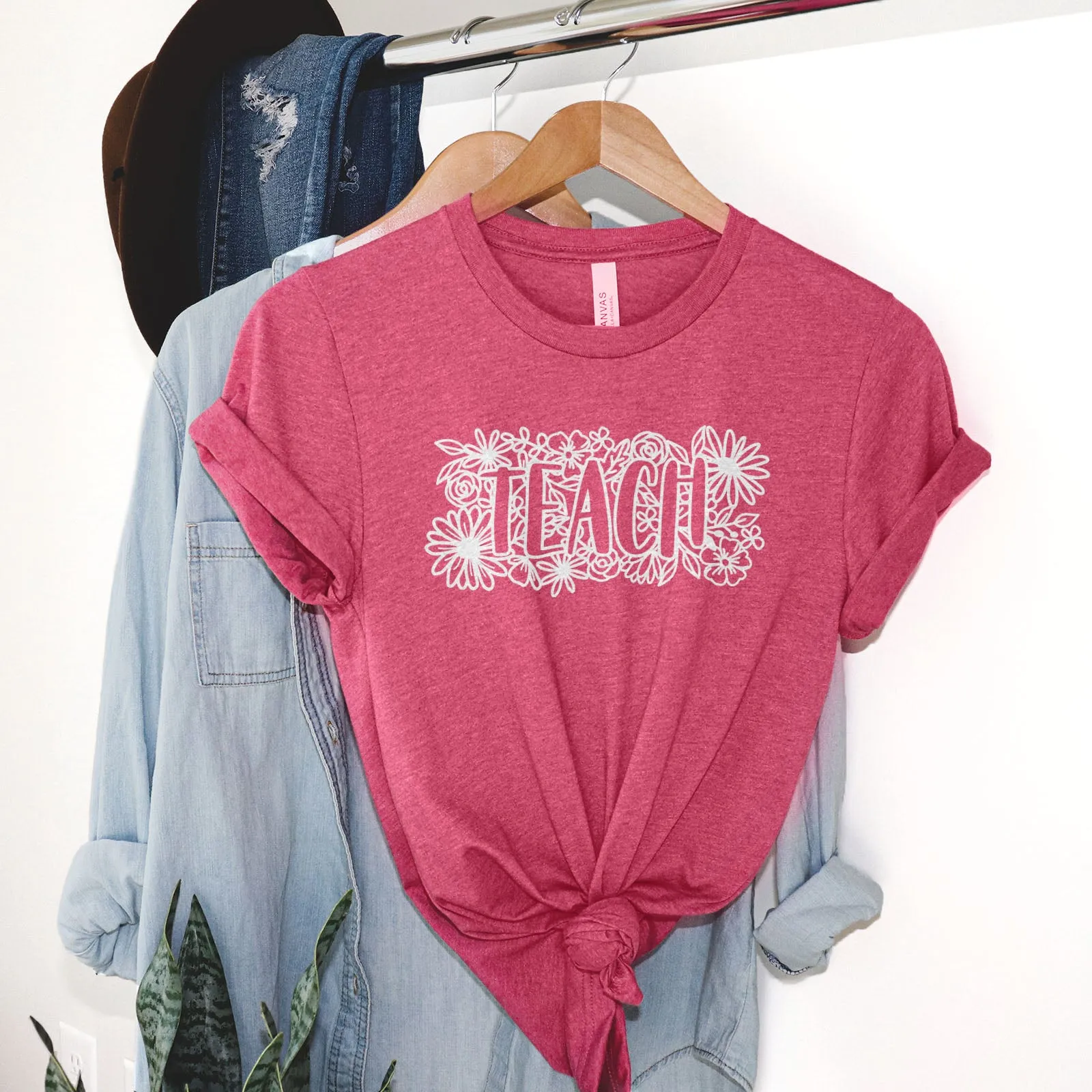 Teach Floral Tee sold by Faithful and Co. product image thumbnail 4
