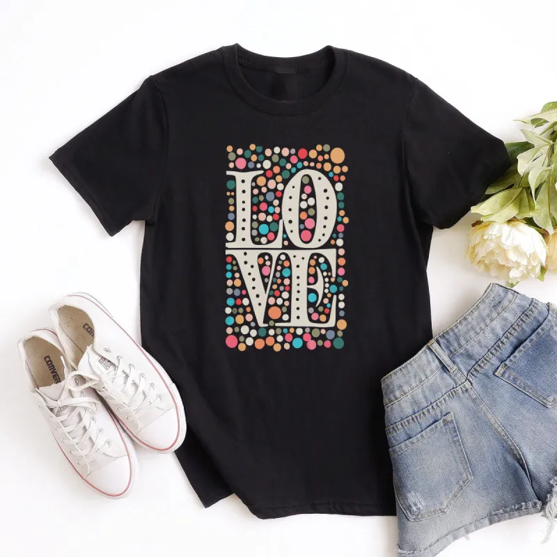 Polka Dot LOVE Tee sold by Faithful and Co.