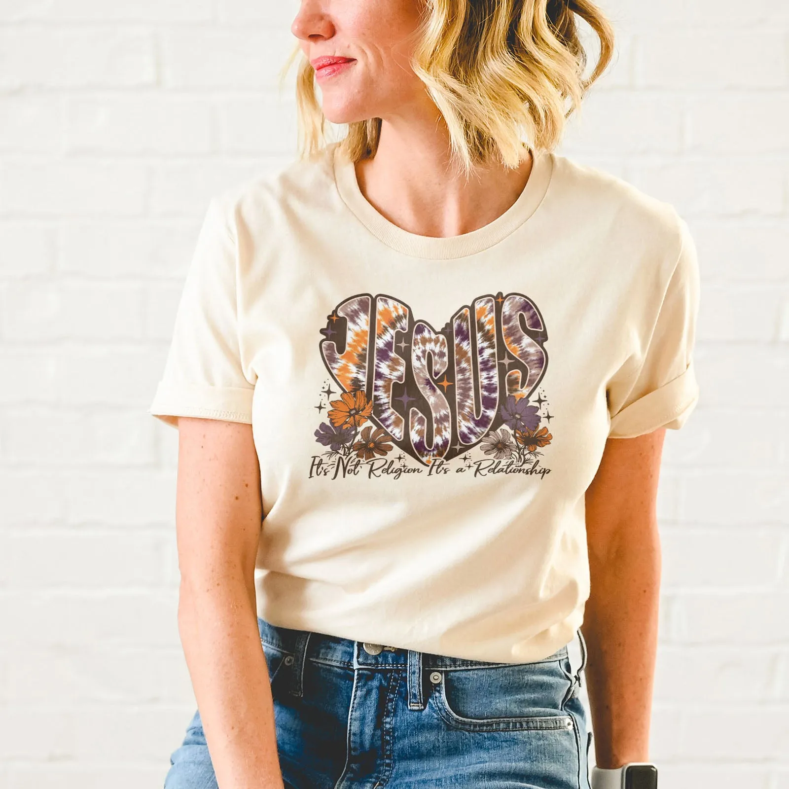 Jesus It’s Not Religion It’s A Relationship Tee sold by Faithful and Co. product image thumbnail 3