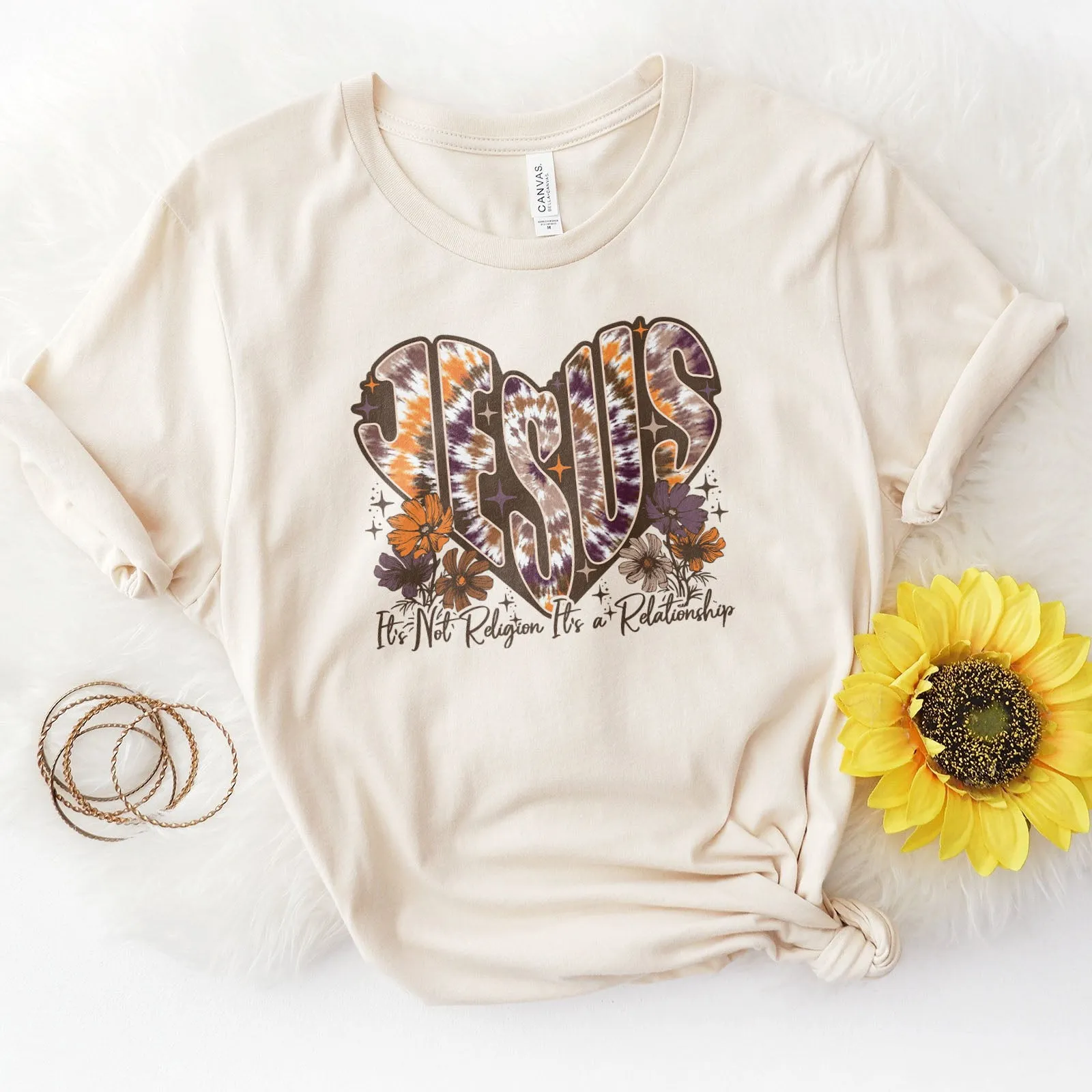 Jesus It’s Not Religion It’s A Relationship Tee sold by Faithful and Co.