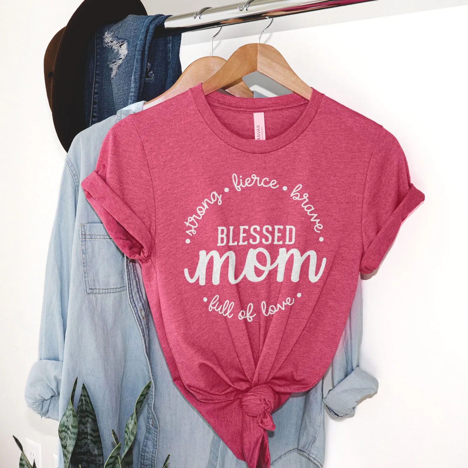 Strong Fierce Brave - Blessed Mom Tee sold by Faithful and Co. product image thumbnail 4