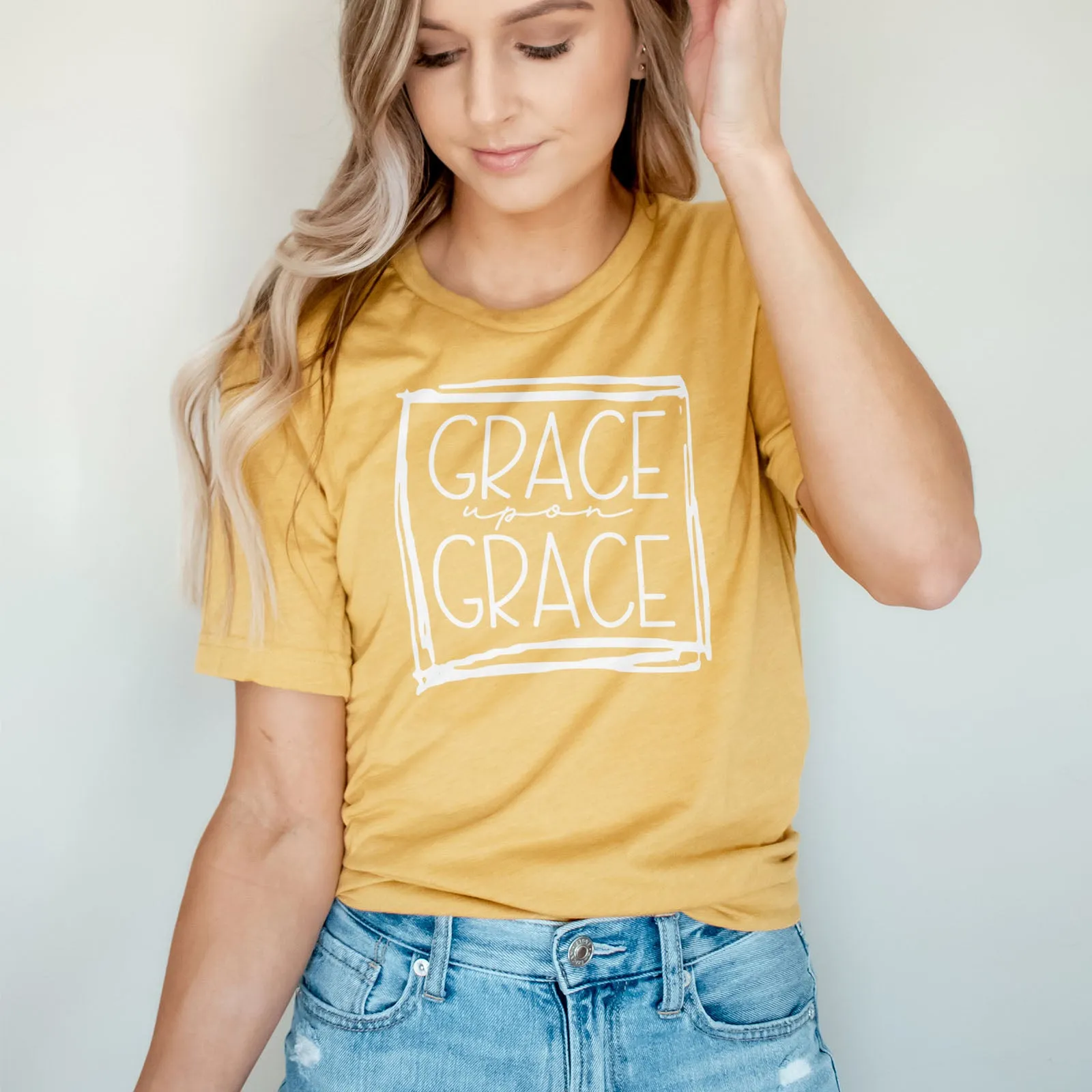 Grace Upon Grace - Square Tee sold by Faithful and Co. product image thumbnail 3