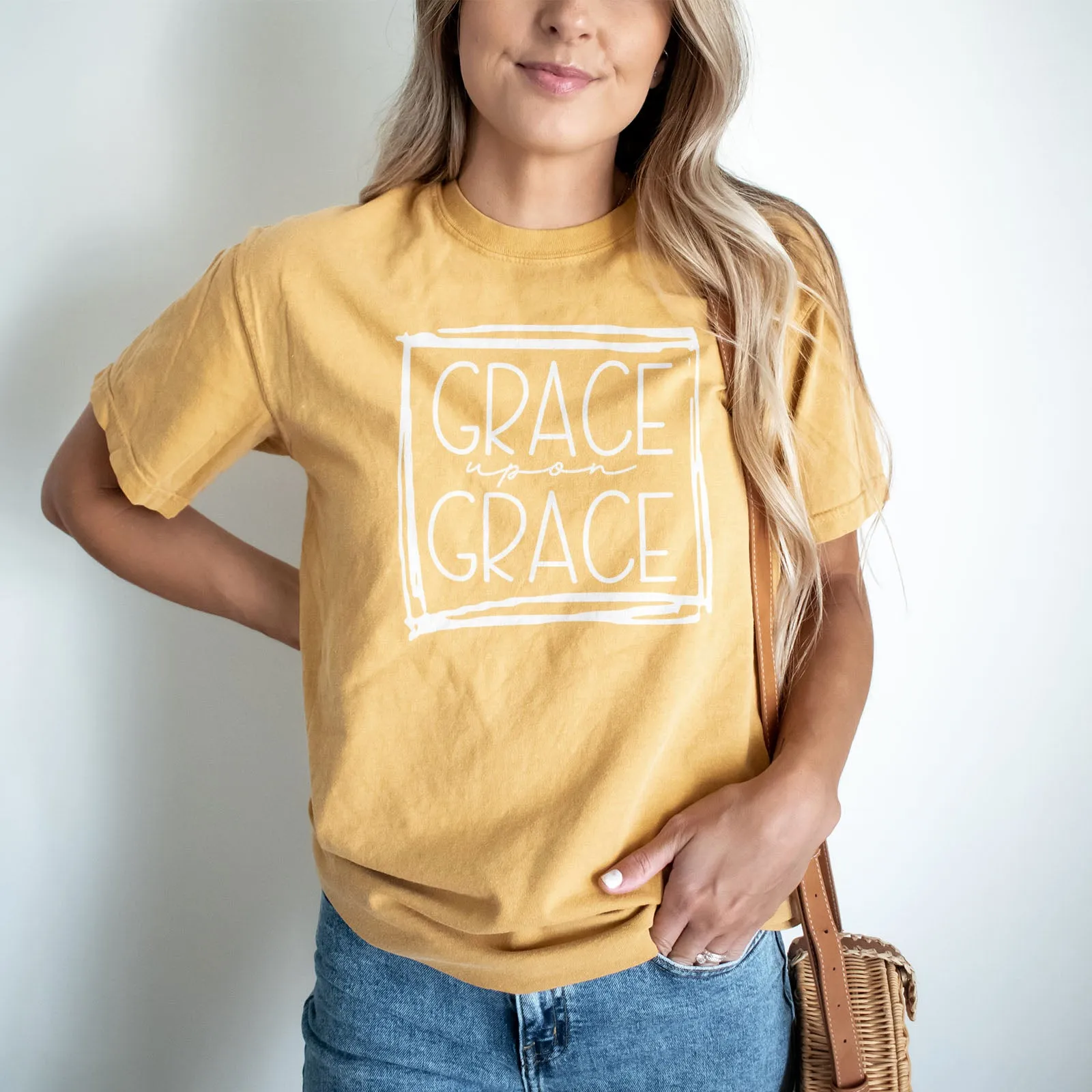 Grace Upon Grace - Square Tee sold by Faithful and Co. product image thumbnail 2