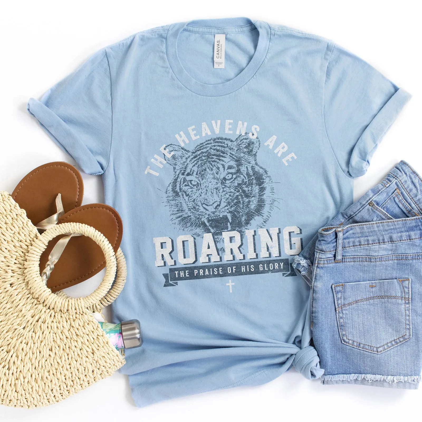 Heavens are Roaring The Praise Of His Glory Tee sold by Faithful and Co.