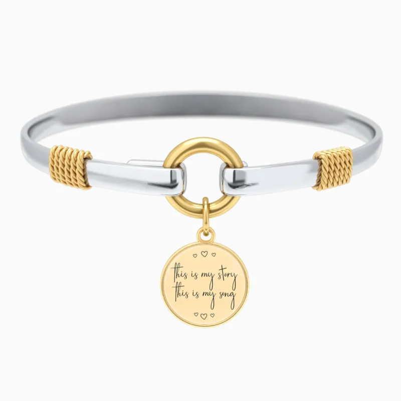 This Is My Story, This Is My Song - Two-Tone Bracelet sold by Faithful and Co.