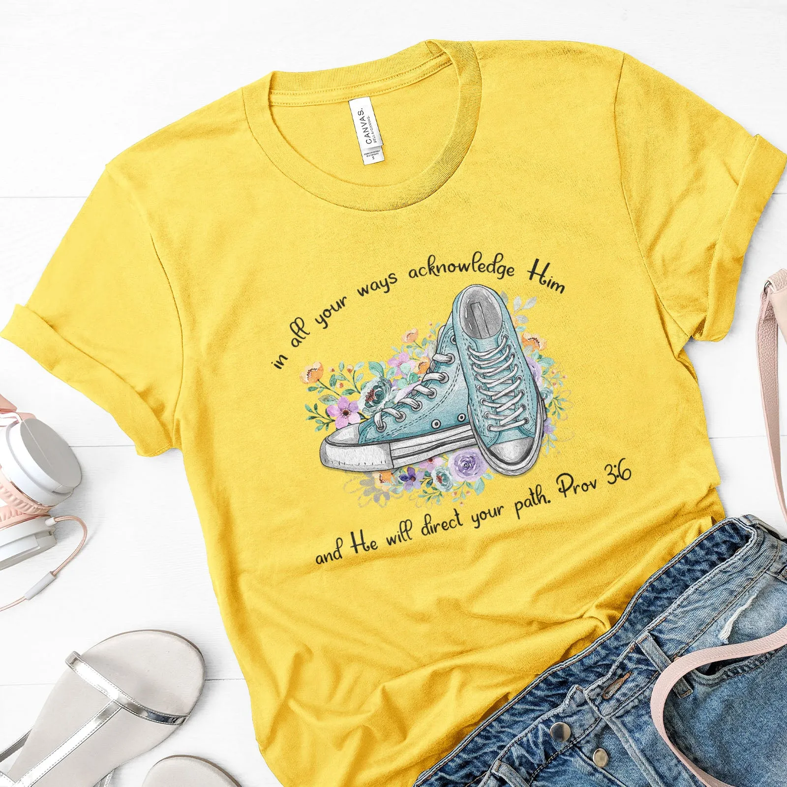 He Will Direct Your Path - Proverbs 3:6 Tee sold by Faithful and Co.