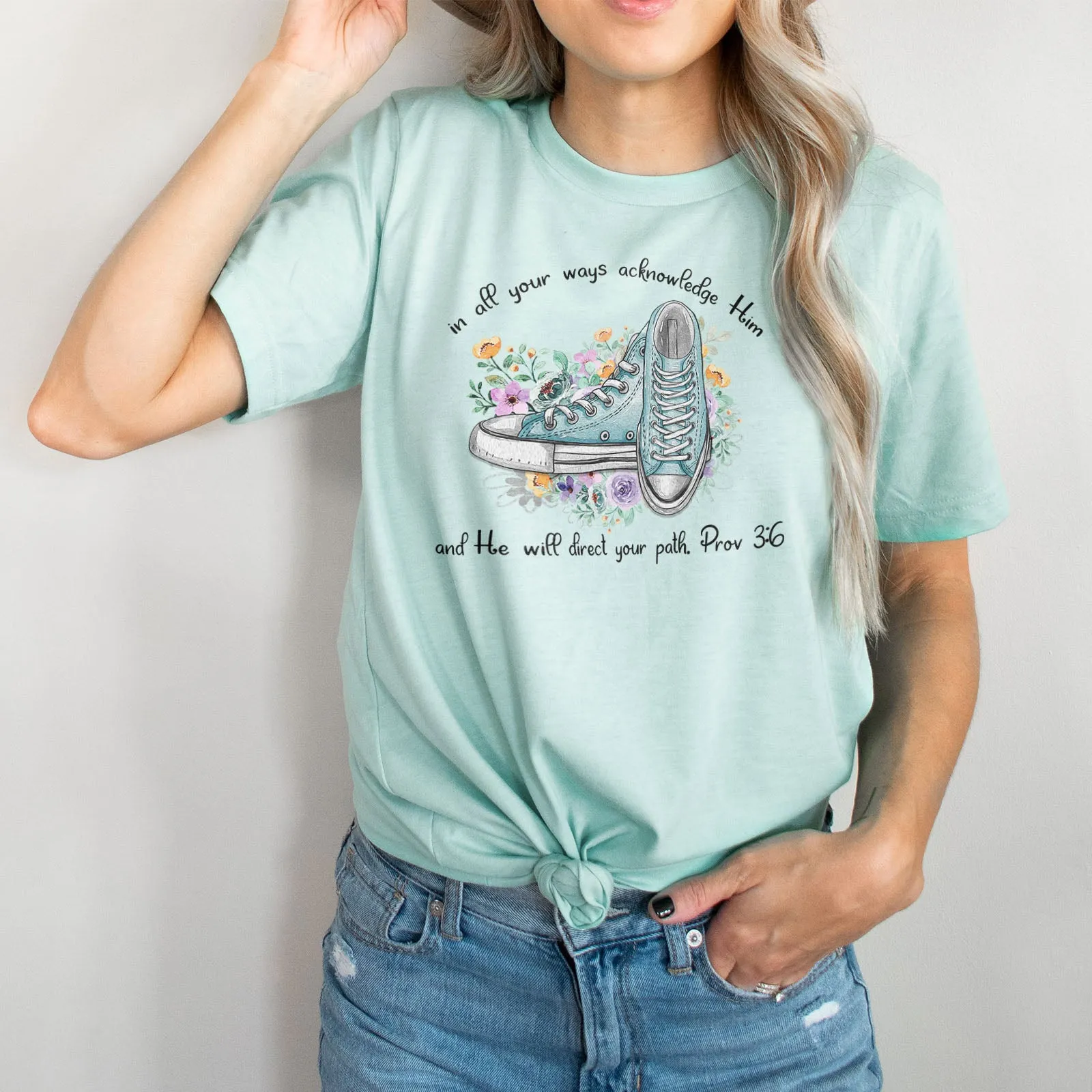He Will Direct Your Path - Proverbs 3:6 Tee sold by Faithful and Co. product image thumbnail 5
