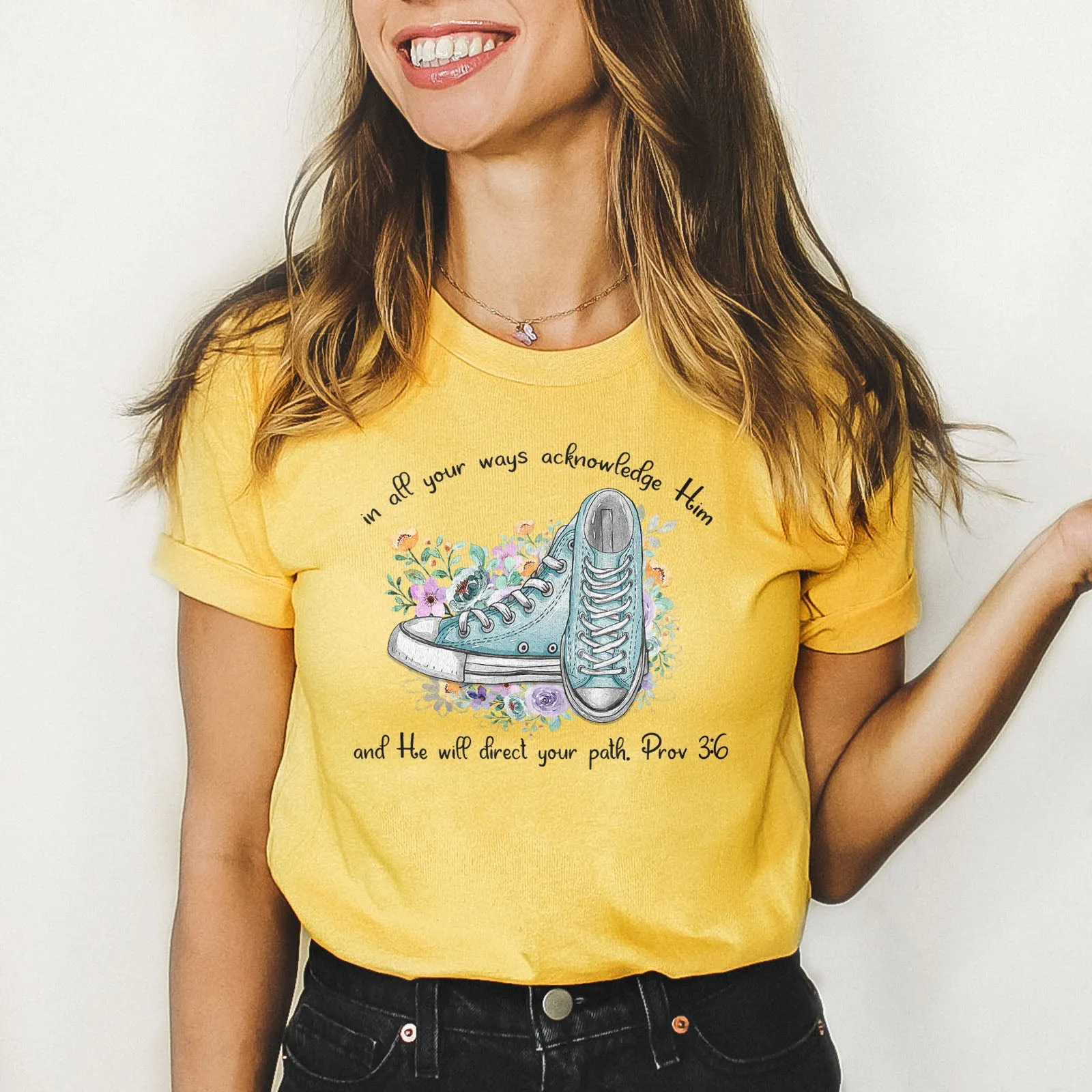 He Will Direct Your Path - Proverbs 3:6 Tee sold by Faithful and Co. product image thumbnail 2