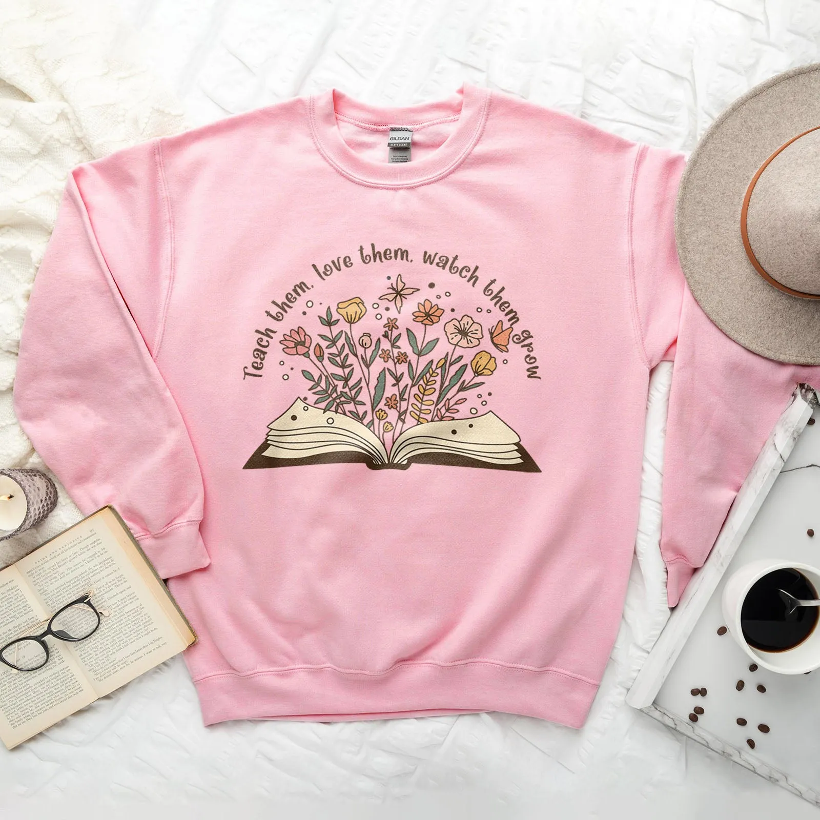 Teach Them, Love Them, Watch Them Grow Sweatshirt sold by Faithful and Co. product image thumbnail 4