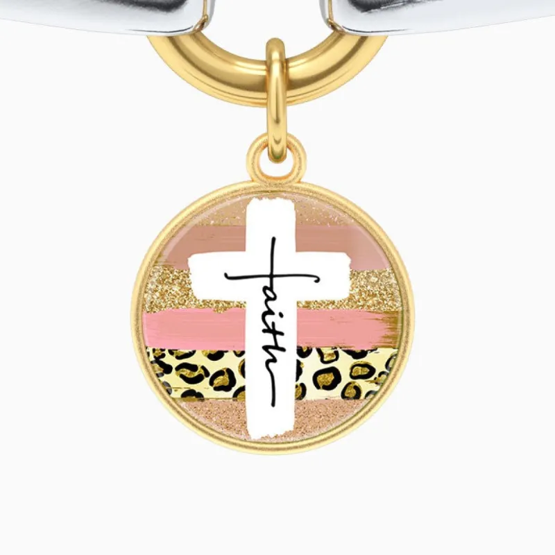 Faith Cross Paint Swipe - Two-Tone Bracelet sold by Faithful and Co.