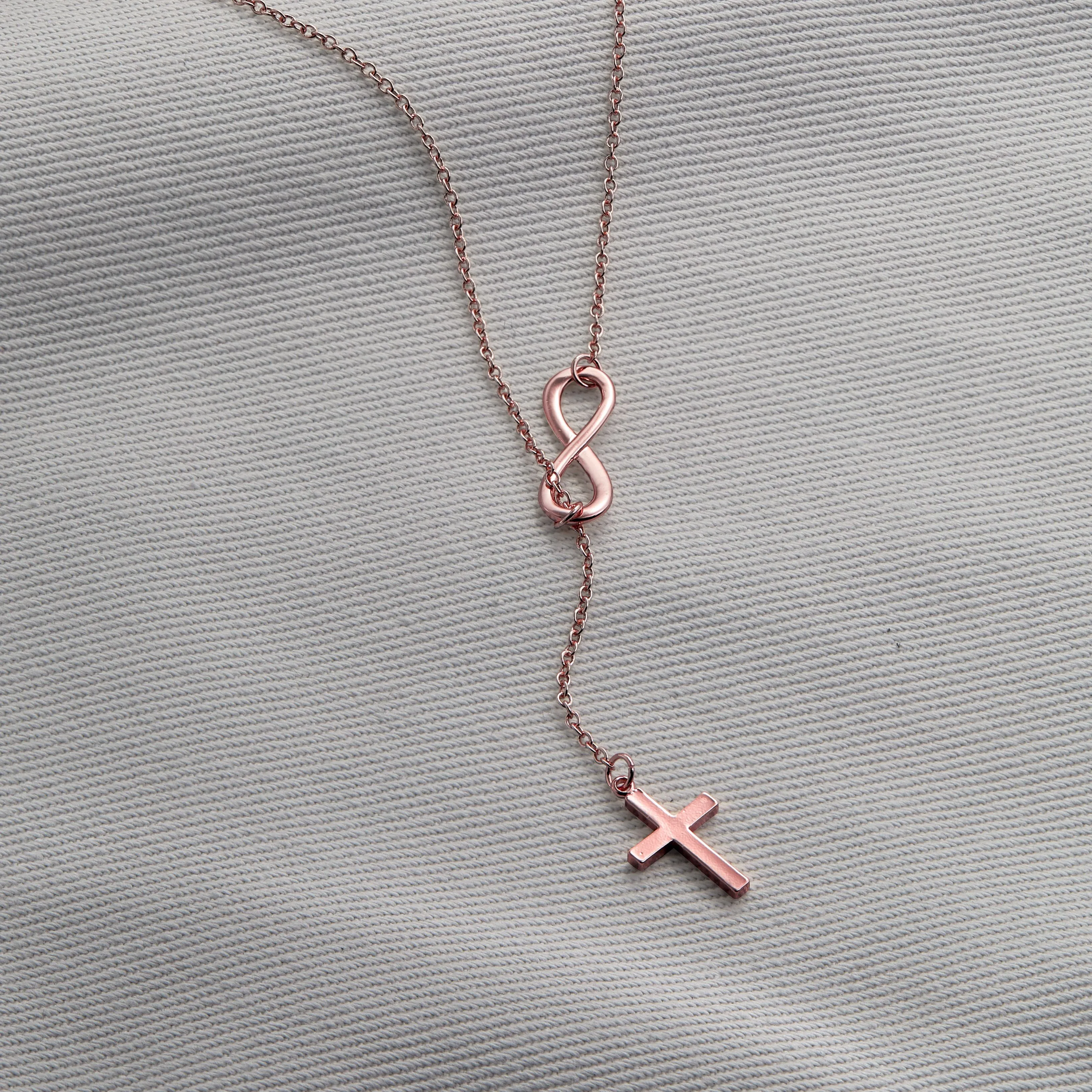 Cross and Infinity Necklace sold by Faithful and Co. product image thumbnail 4