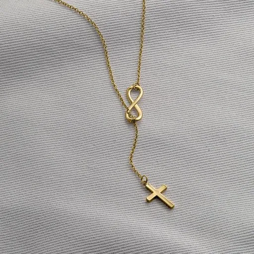 Cross and Infinity Necklace sold by Faithful and Co. product image thumbnail 5