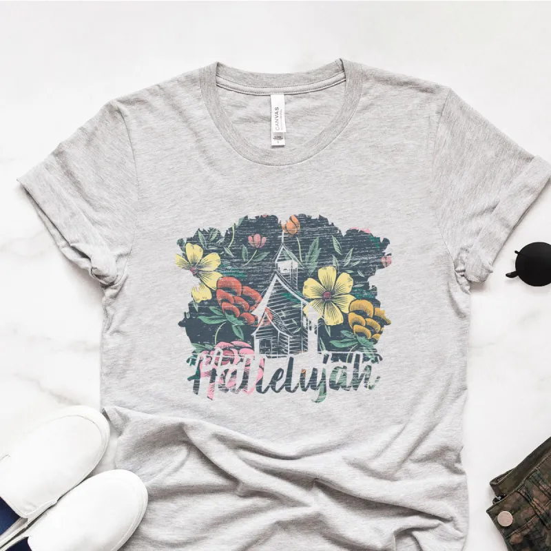 Distressed Hallelujah Tee sold by Faithful and Co.