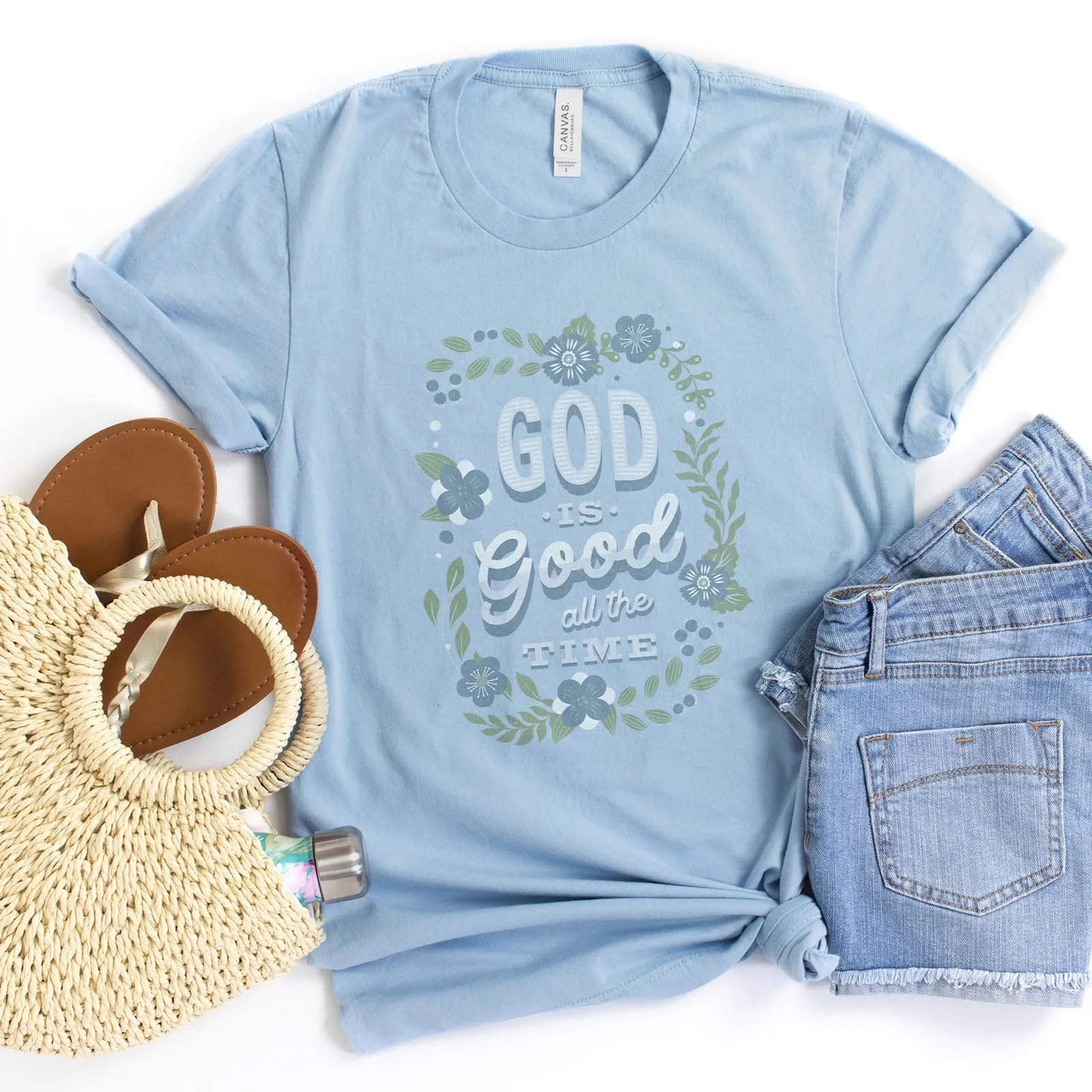 God Is Good Floral Tee sold by Faithful and Co. product image thumbnail 2
