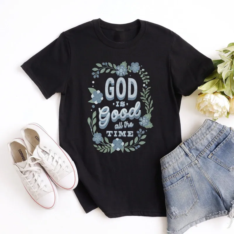God Is Good Floral Tee sold by Faithful and Co.