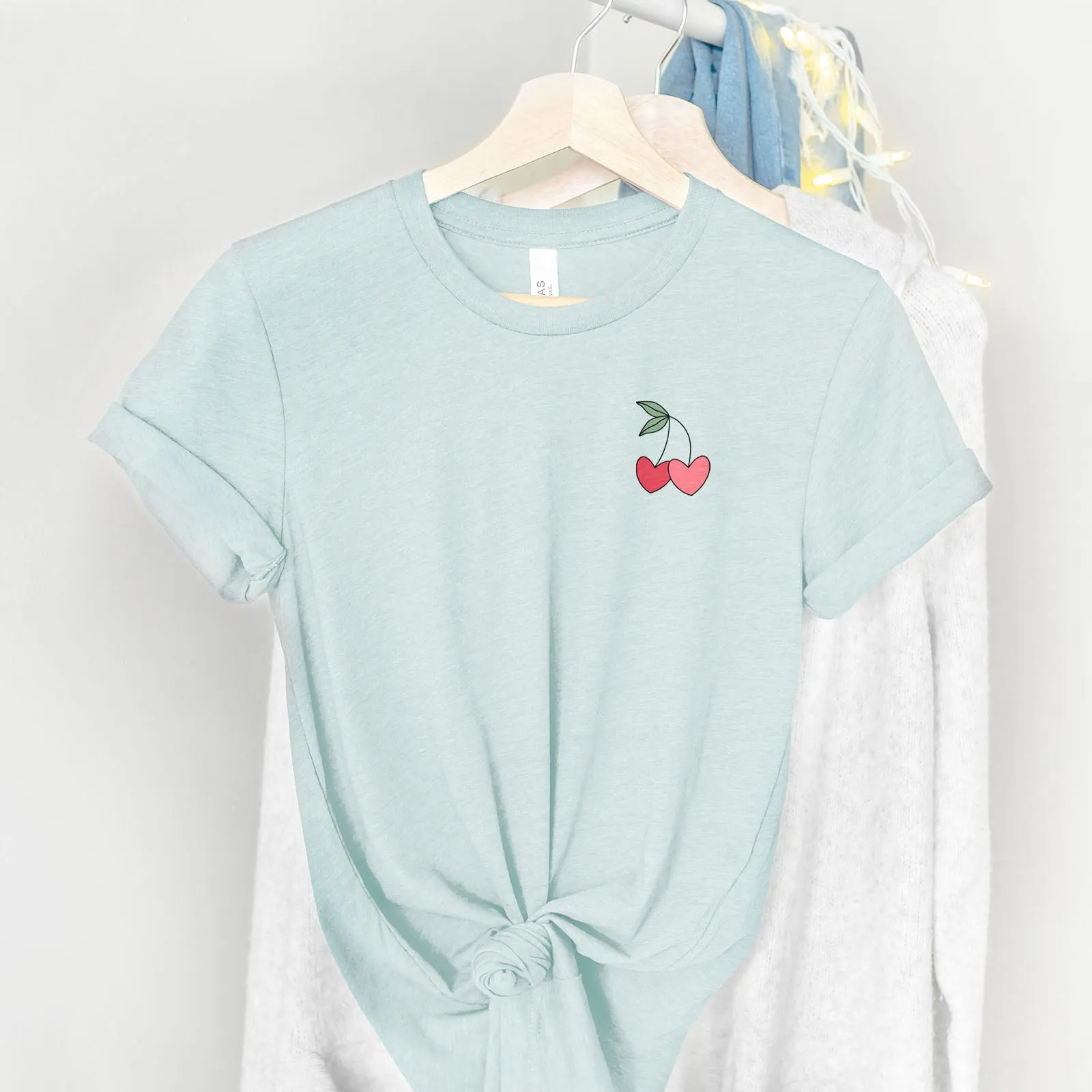 Cherry Hearts Badge Tee sold by Faithful and Co. product image thumbnail 4