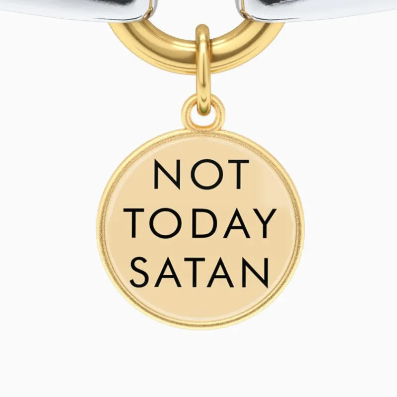 Not Today Satan - Two-Tone Bracelet sold by Faithful and Co.