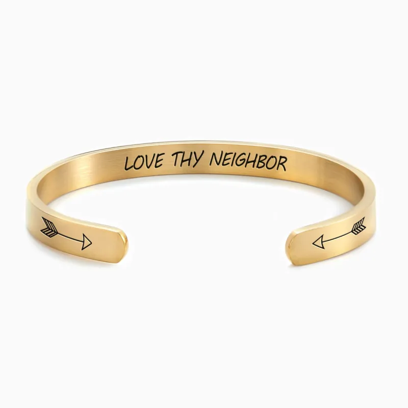 Love Thy Neighbor Cuff Bracelet sold by Faithful and Co.