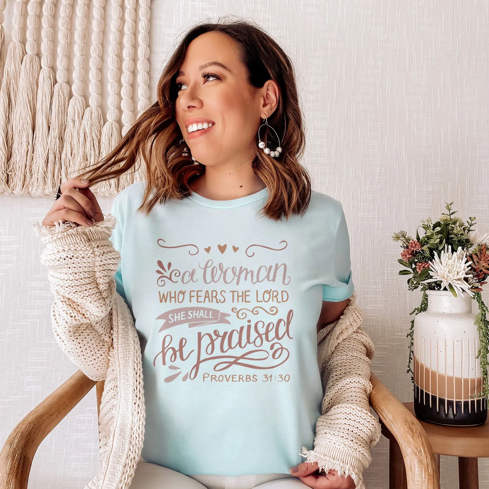Proverbs 31:30 Tee sold by Faithful and Co. product image thumbnail 4
